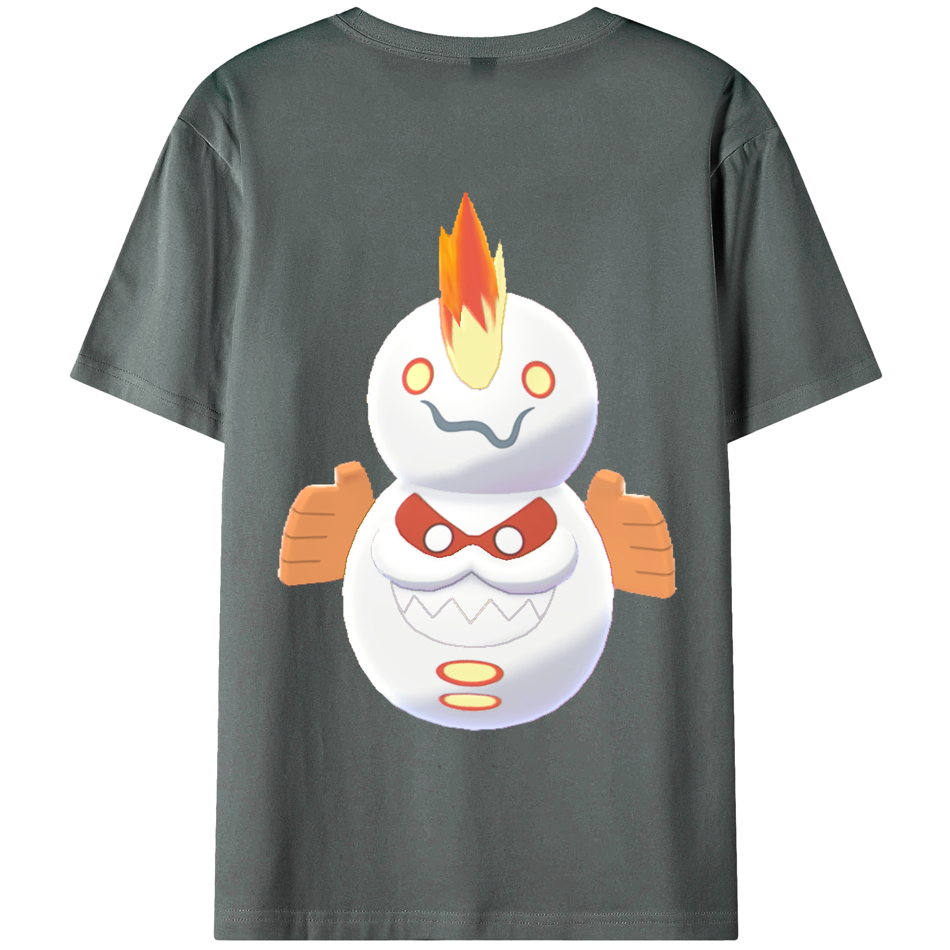 （画像用） ポケットモンスター Pokémon 綿100％ メンズ半袖Tシャツ（バックプリント） 通気性
